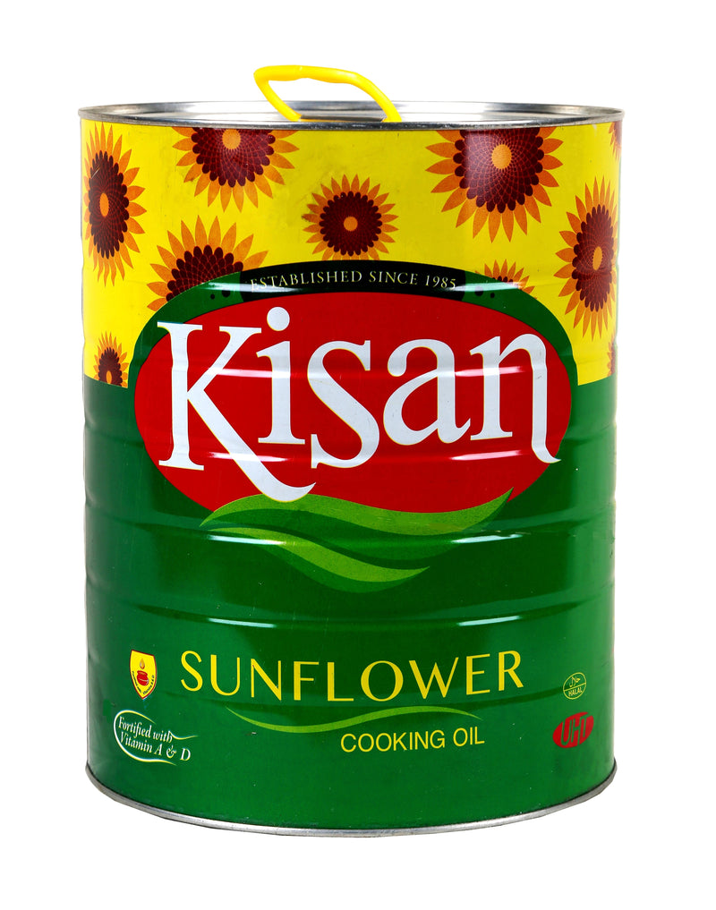 Kisan Sunflower Cooking Oil 2.5 Liter TIN [Multi Pack 1 x 4]