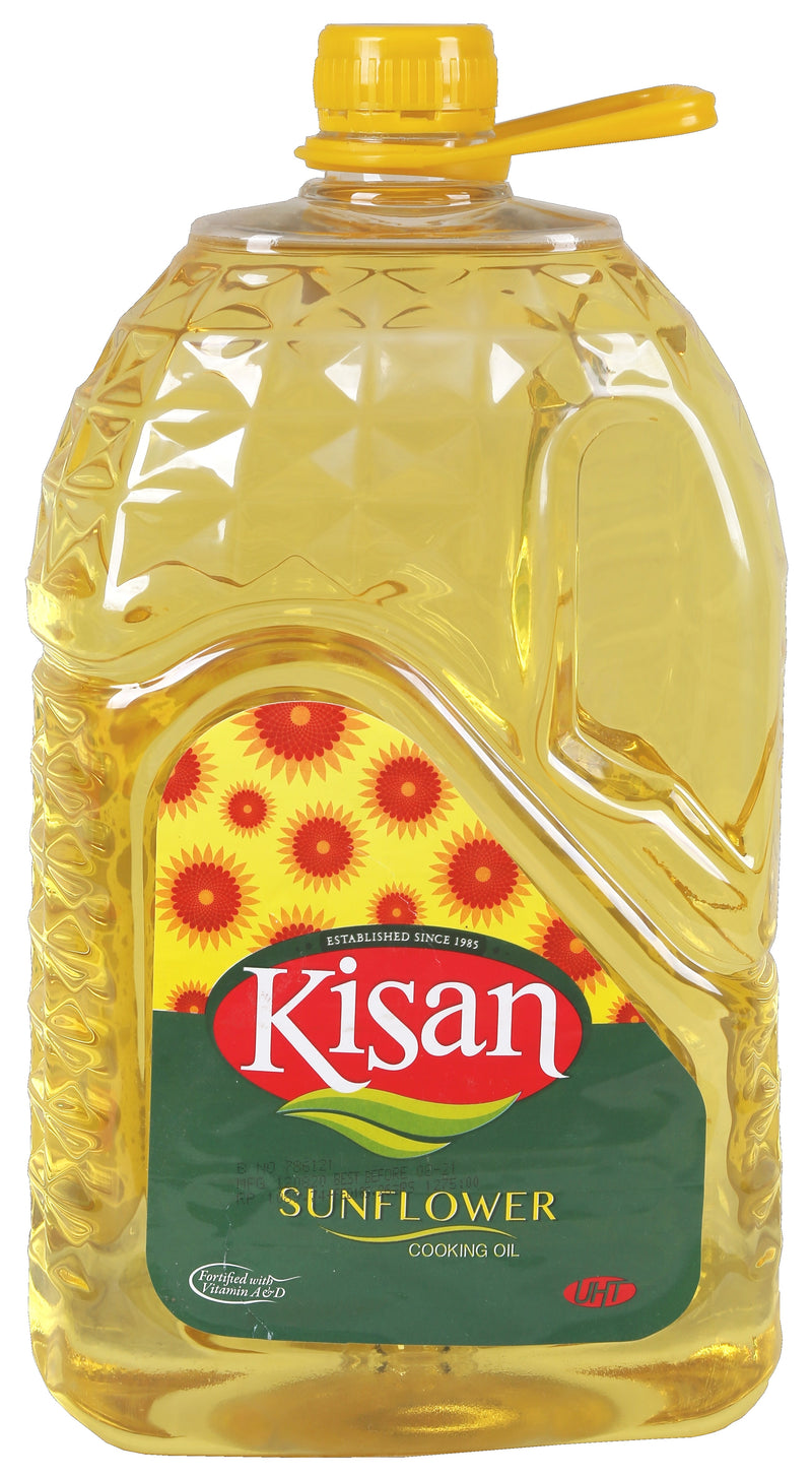 Kisan Sunflower Cooking Oil 5 Liter PET BTL [Multi Pack 1 x 4]