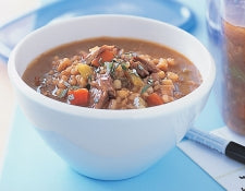 Lamb shank and barley soup