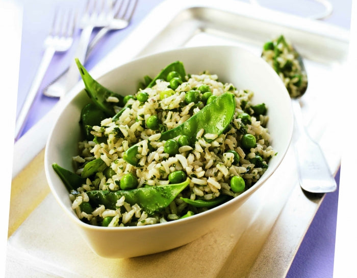 Green Rice with Summer Peas