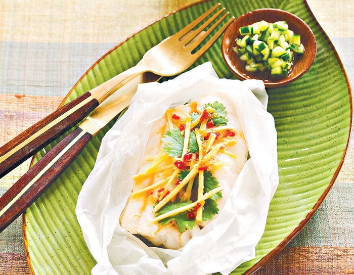 Steamed fish with ginger