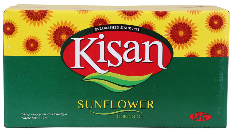 Kisan Sunflower Cooking Oil 1 Litre [Multi Pack 1 x 12]