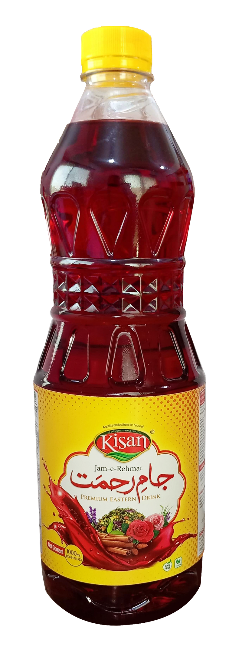 Kisan Jam-e-Rehmat Sharbat 1 Liter PET Bottle (Red Syrup)