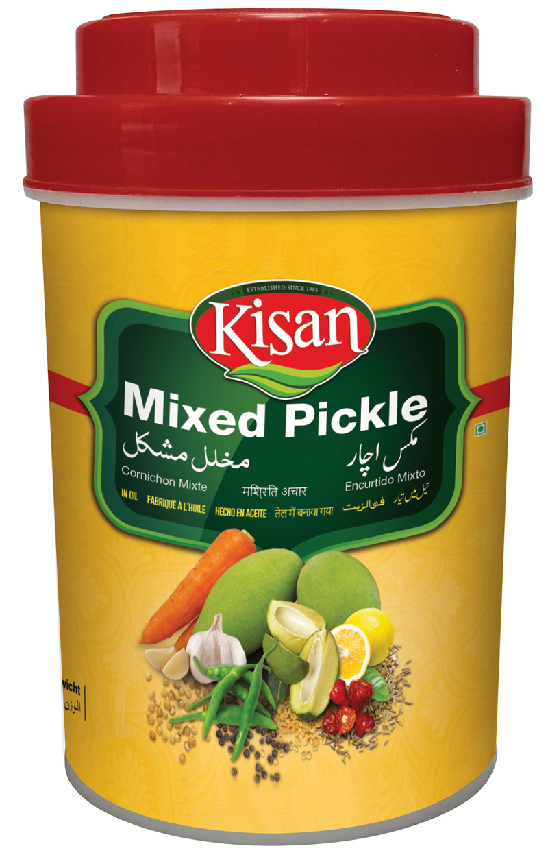 Kisan Mixed Pickle 400 Grams Jar [Multi Pack 1 x 9]